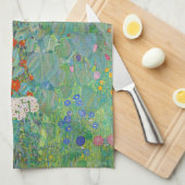Gustav Klimt - Landentuin met zonnebloemen Theedoek (Quarter Fold)