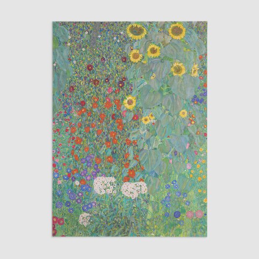 Gustav Klimt - Landentuin met zonnebloemen Tissuepapier