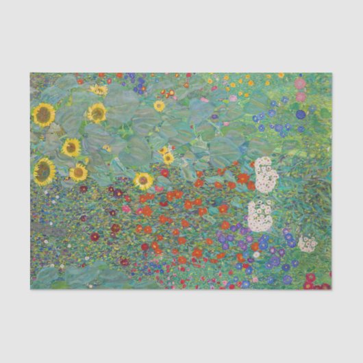Gustav Klimt - Landentuin met zonnebloemen Tissuepapier (Voorkant)
