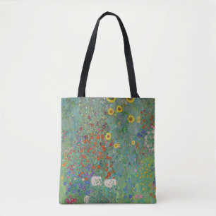 Gustav Klimt - Landentuin met zonnebloemen Tote Bag