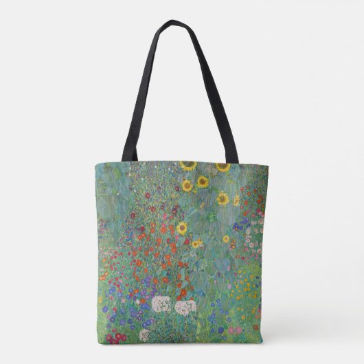 Gustav Klimt - Landentuin met zonnebloemen Tote Bag (Achterkant)