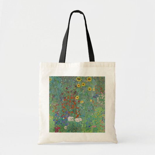 Gustav Klimt - Landentuin met zonnebloemen Tote Bag (Voorkant)