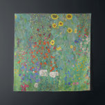 Gustav Klimt - Landentuin met zonnebloemen Wandkleed<br><div class="desc">Landtuin met zonnebloemen / Boerderijen tuin met zonnebloemen - Gustav Klimt in 1905-1906</div>