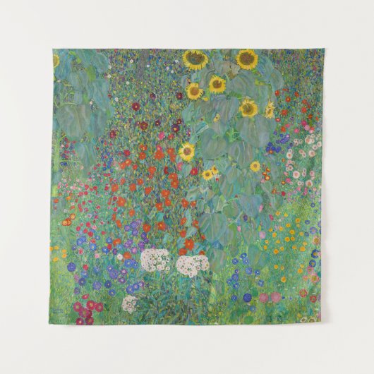 Gustav Klimt - Landentuin met zonnebloemen Wandkleed (Voorkant)