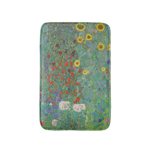 Gustav Klimt - Landtuin met zonnebloemen Badmat