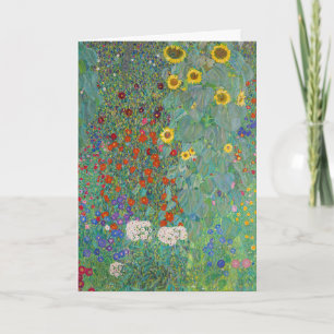 Gustav Klimt - Landtuin met zonnebloemen Kaart