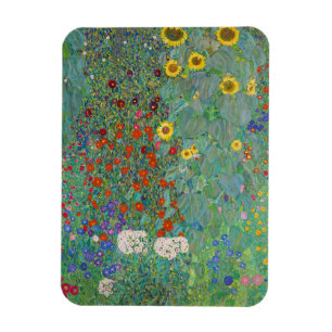 Gustav Klimt - Landtuin met zonnebloemen Magneet