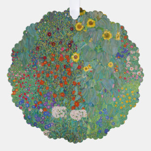 Gustav Klimt - Landtuin met zonnebloemen Ornament Kaart