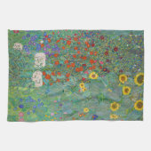 Gustav Klimt - Landtuin met zonnebloemen Theedoek (Horizontaal)