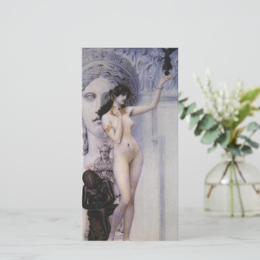 Gustav Klimt - legering van sculptuur Feestdagenkaart (Staand voorkant)