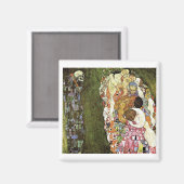 Gustav Klimt ~ Leven en Dood Magneet (Voorkant / Achterkant)