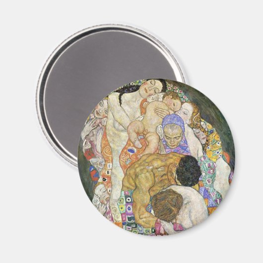 Gustav Klimt Leven en Dood Magnet (Voorkant / Achterkant)
