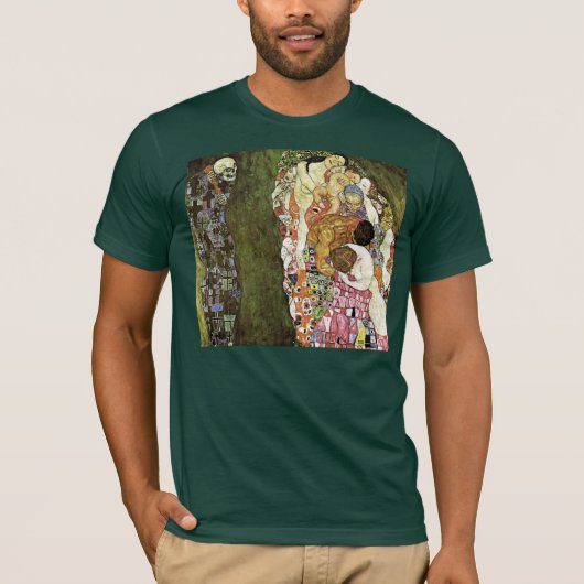 Gustav Klimt ~ Leven en Dood T-shirt (Voorkant)