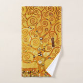 Gustav Klimt Levensboom: Art Nouveau Symbolist Bad Handdoek (Handdoek)