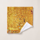 Gustav Klimt Levensboom: Art Nouveau Symbolist Bad Handdoek (Wasdoekje)