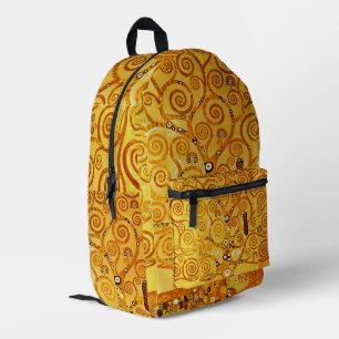 Gustav Klimt Levensboom: Art Nouveau Symbolist Bedrukte Rugzak
