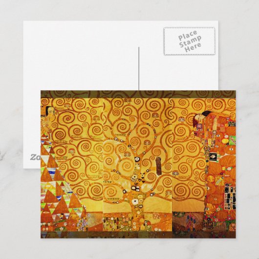 Gustav Klimt Levensboom: Art Nouveau Symbolist Briefkaart (Voorkant / Achterkant)