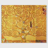 Gustav Klimt Levensboom: Art Nouveau Symbolist Cadeaupapier (Vlak)