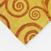 Gustav Klimt Levensboom: Art Nouveau Symbolist Fleece Deken (Hoek)