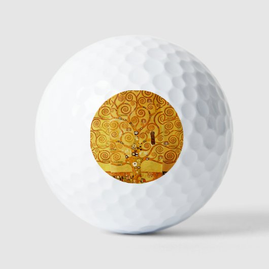 Gustav Klimt Levensboom: Art Nouveau Symbolist Golfballen (Voorkant)