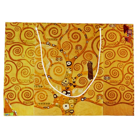 Gustav Klimt Levensboom: Art Nouveau Symbolist Groot Cadeauzakje (Achterkant)