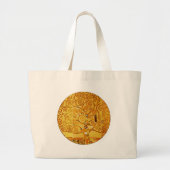 Gustav Klimt Levensboom: Art Nouveau Symbolist Grote Tote Bag (Voorkant)