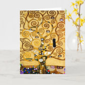 Gustav Klimt Levensboom: Art Nouveau Symbolist Kaart (Gele Bloem)