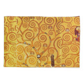 Gustav Klimt Levensboom: Art Nouveau Symbolist Kussensloop (Achterkant)