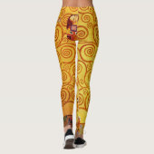 Gustav Klimt Levensboom: Art Nouveau Symbolist Leggings (Achterkant)