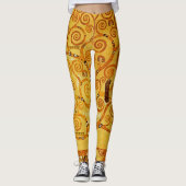 Gustav Klimt Levensboom: Art Nouveau Symbolist Leggings (Voorkant)