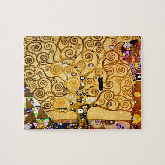 Gustav Klimt Levensboom: Art Nouveau Symbolist Legpuzzel (Horizontaal)
