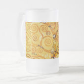 Gustav Klimt Levensboom: Art Nouveau Symbolist Matglas Bierpul (Voorkant links)