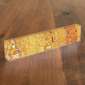 Gustav Klimt Levensboom: Art Nouveau Symbolist Naambordje (Zijkant)