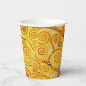 Gustav Klimt Levensboom: Art Nouveau Symbolist Papieren Bekers (Voorkant)