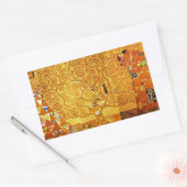 Gustav Klimt Levensboom: Art Nouveau Symbolist Rechthoekige Sticker (Envelop)