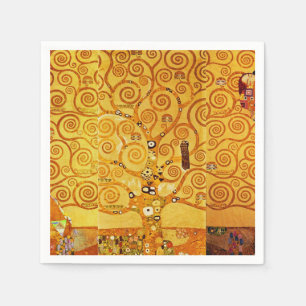 Gustav Klimt Levensboom: Art Nouveau Symbolist Servetten
