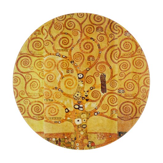 Gustav Klimt Levensboom: Art Nouveau Symbolist Snijplank (Voorkant)