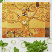 Gustav Klimt Levensboom: Art Nouveau Symbolist Theedoek (Gevouwen)