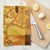 Gustav Klimt Levensboom: Art Nouveau Symbolist Theedoek (Quarter Fold)