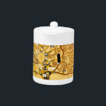 Gustav Klimt Levensboom: Art Nouveau Symbolist Theepot<br><div class="desc">Verhoog uw ruimte met dit iconische meesterwerk, Gustav Klimt's "Tree of Life" (van de Stoclet Frieze). Dit beroemde art nouveau-kunstwerk boeit met zijn wervelende gouden takken, ingewikkelde patronen en symbolische motieven die de reis, verbinding en groei van het leven vertegenwoordigen. Klimt's kenmerkende gebruik van rijk, glinsterend goud, mozaïekachtige details en...</div>