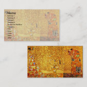 Gustav Klimt Levensboom: Art Nouveau Symbolist Visitekaartje (Voorkant / Achterkant)
