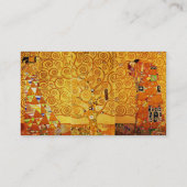 Gustav Klimt Levensboom: Art Nouveau Symbolist Visitekaartje (Achterkant)