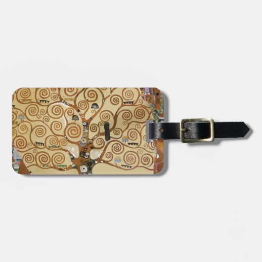 Gustav Klimt - Levensboom Bagagelabel (Voorkant horizontaal)