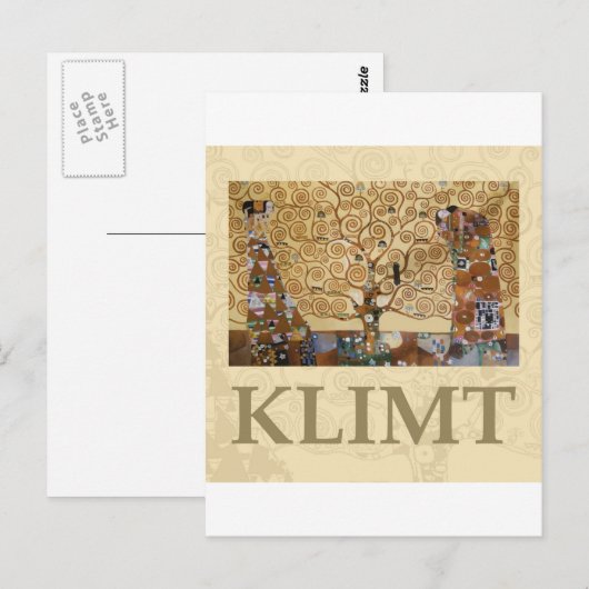 Gustav Klimt - Levensboom Briefkaart (Voorkant / Achterkant)
