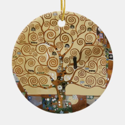 Gustav Klimt - Levensboom Keramisch Ornament (Voorkant)