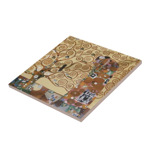 Gustav Klimt - Levensboom Tegeltje (Zijkant)