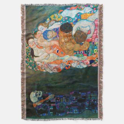 Gustav Klimt "Life and Death" Deken (Voorkant Verticaal)