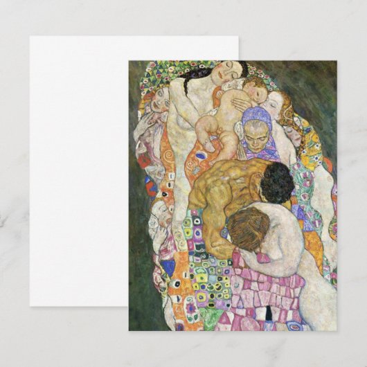 Gustav Klimt Life and Death Invitations Kaart (Voorkant / Achterkant)