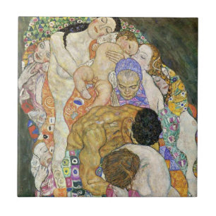 Gustav Klimt Life and Death Tile Tegeltje