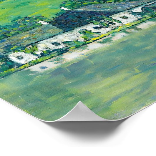 Gustav Klimt - Litzenberg op het Attersee-meer Poster (Hoek)